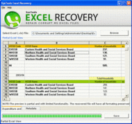 Free Excel Recovery Tool screenshot